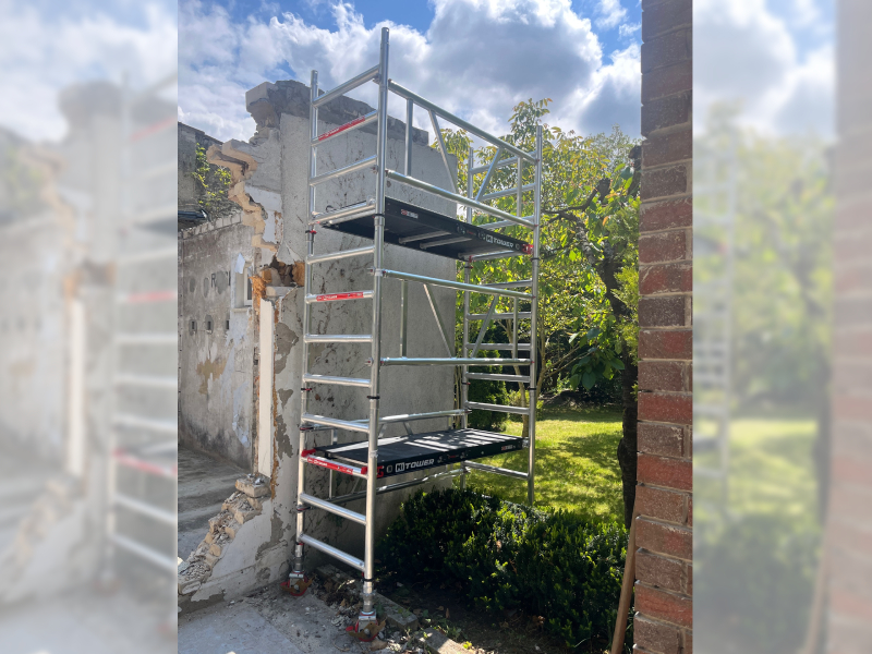Mobiles Arbeitsgerüst Mi TOWER PLUS – 8,20 m Arbeitshöhe, geprüftes Profi-Gerüst